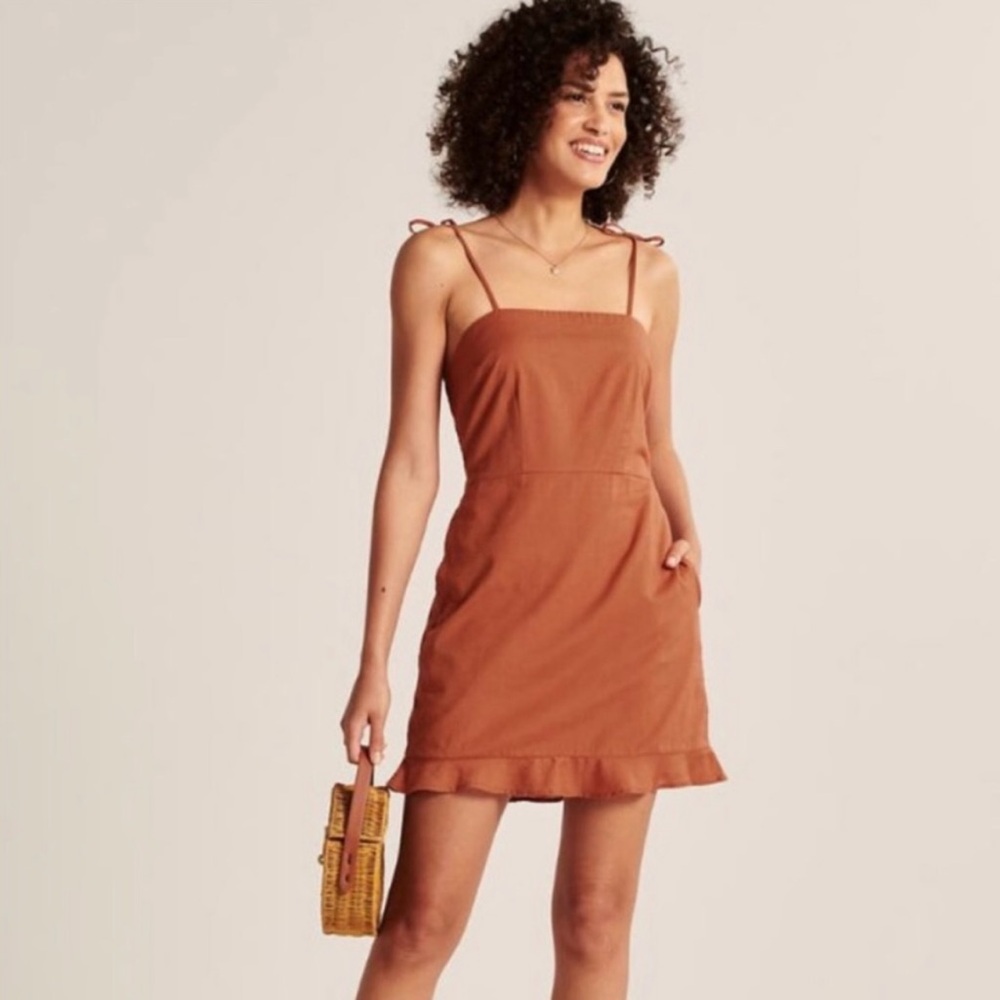 Abercrombie & Fitch Linen Mini Dress | Size Medium